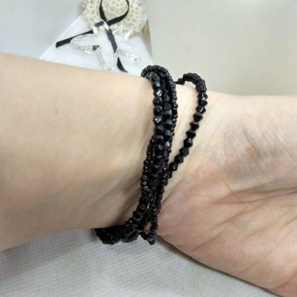 Gothic beaded stretch bracelet bunch - Picture 3 of 3